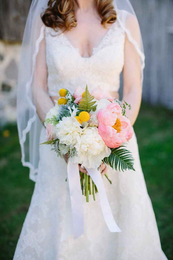 Coral, Blush & Gray Ciccone Winery Wedding