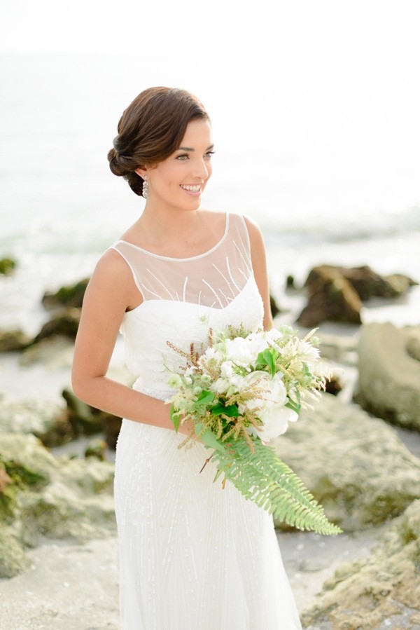 Elegant Beach Bridal Inspiration