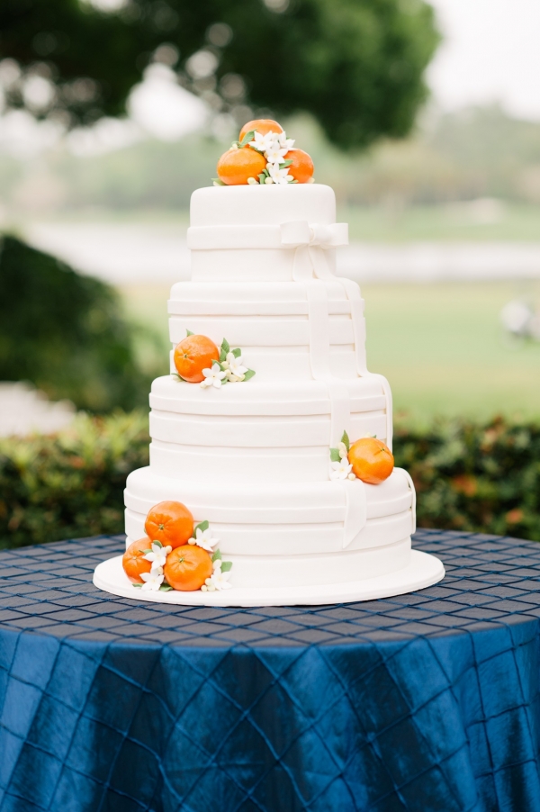 Orange And Navy Blue Citrus Wedding Inspiration