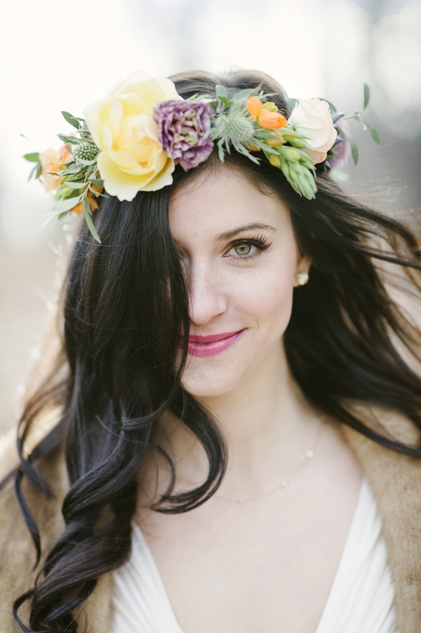 Colorful And Whimsical Winter Bridal Shoot