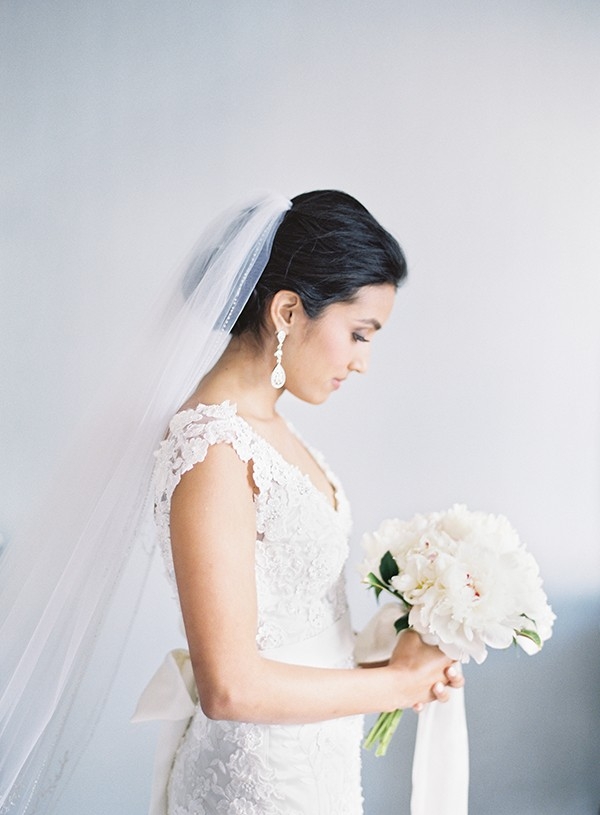 Classic New Orleans Wedding with Peonies and Lace