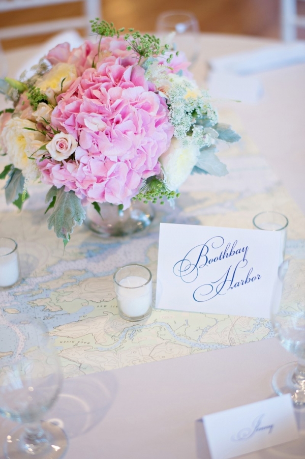 Pink & Navy maine Wedding