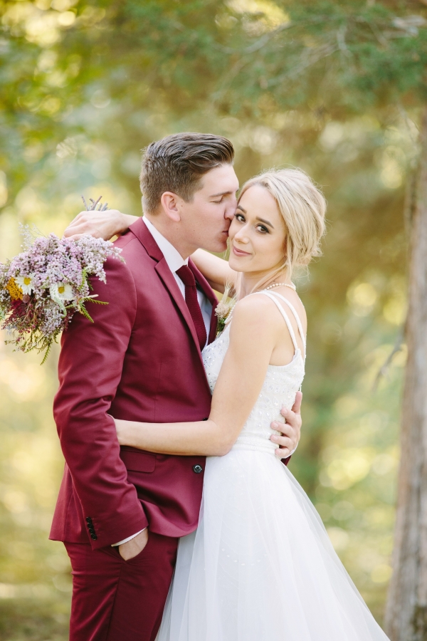 Burgundy And Blush Bohemian Farm Wedding