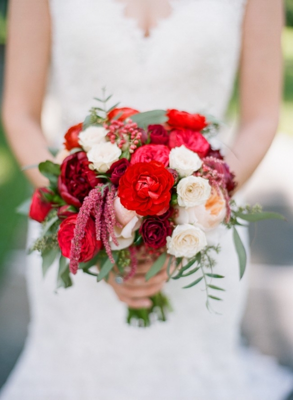 Dreamy Red and White Garden Wedding