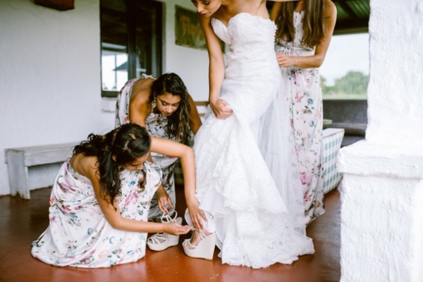 Floral Print Bridesmaid Dresses