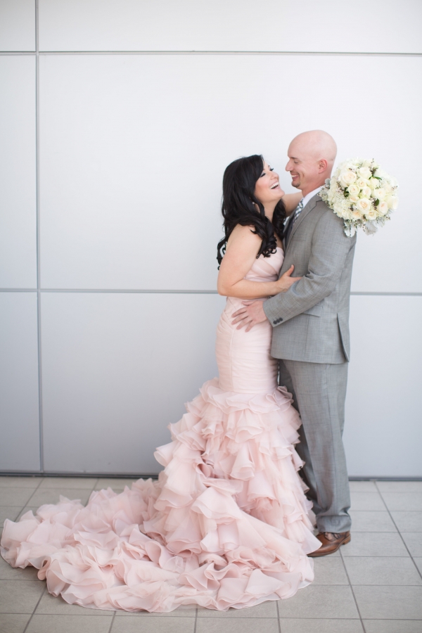 Shades Of Blush And Purple Rooftop Wedding