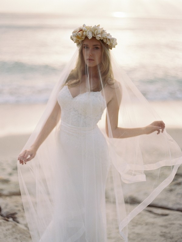 Elegant Bohemian Beach Bride