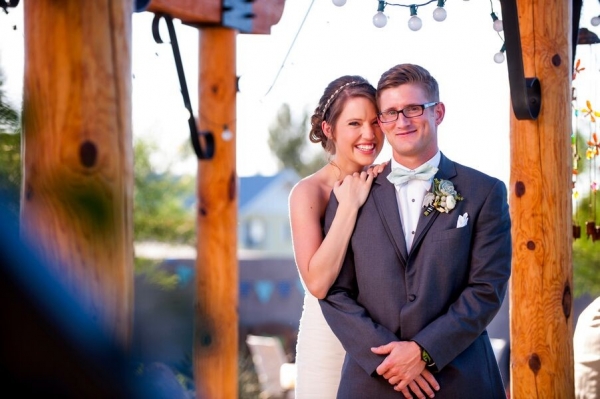 Outdoor Vintage Aqua Wedding