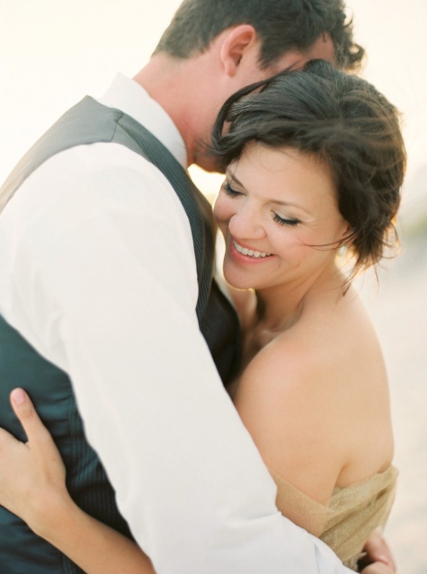 Gold North Carolina Beach Wedding