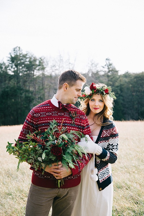 Festive Holiday Shoot in the Winter Woods