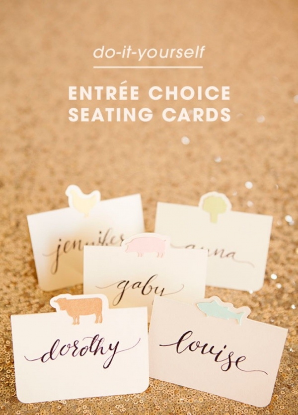 DIY Entrée Choice Seating Cards