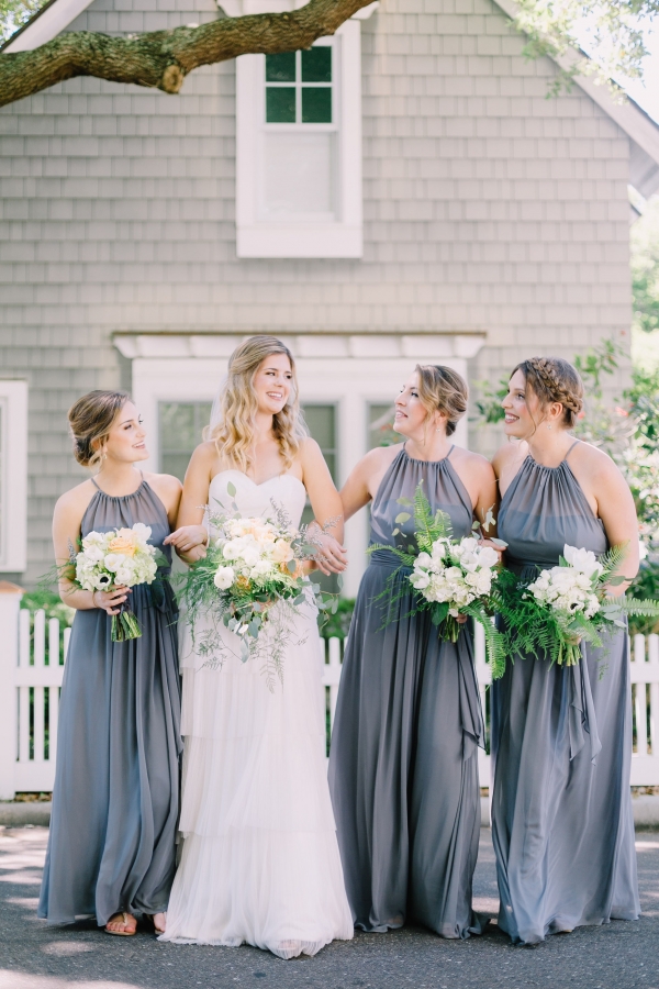 Intimate Gray & Succulent Backyard Beach Wedding