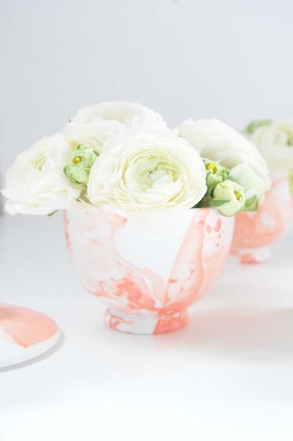 Pretty Marble Vases Tutorial