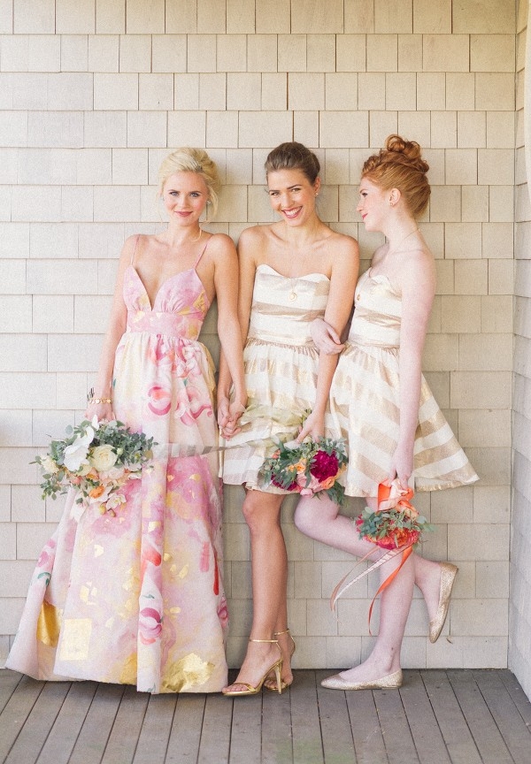 Preppy Pink and Gold Bridal Shoot