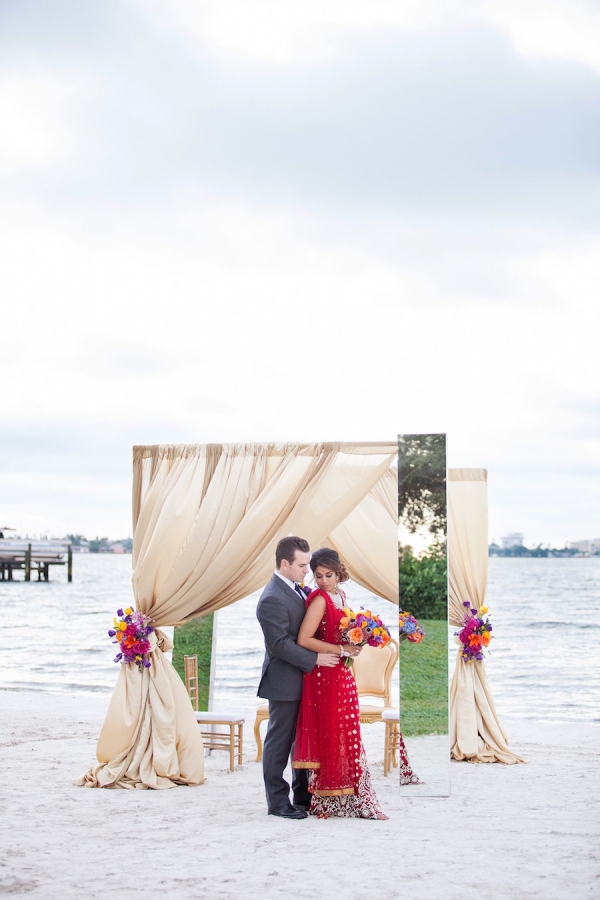 Indian Fusion Florida Beach Wedding