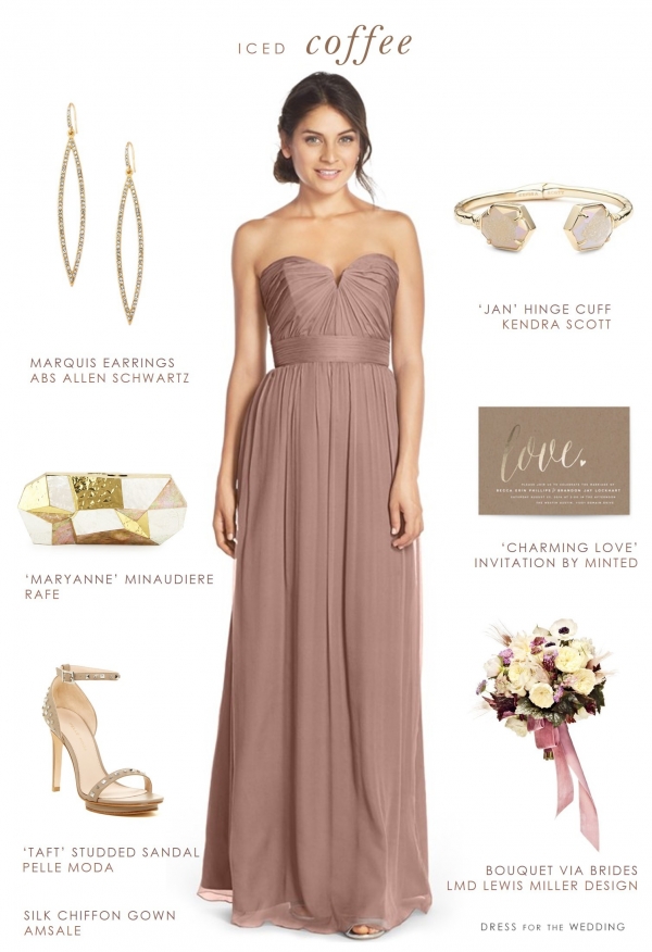 Beige Bridesmaid Dress