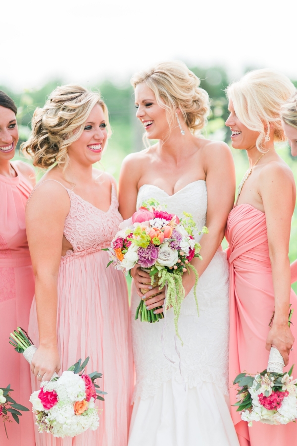 Pink And Gold Elegant Country Wedding