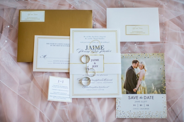 A Romantic Blush, White + Gold Wedding