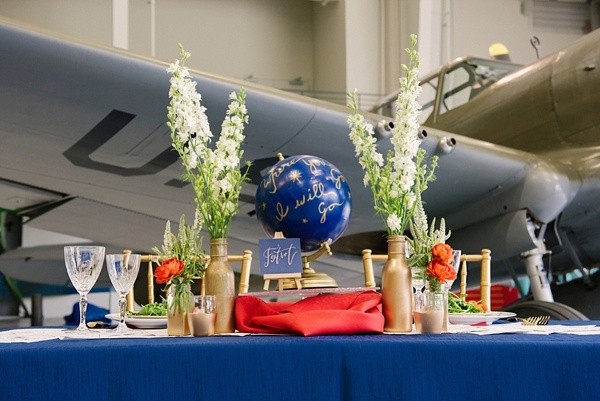 Patriotic Aviation Wedding Inspiration