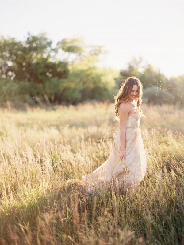 Sweets and Sparkles with a Gold Wedding Dress