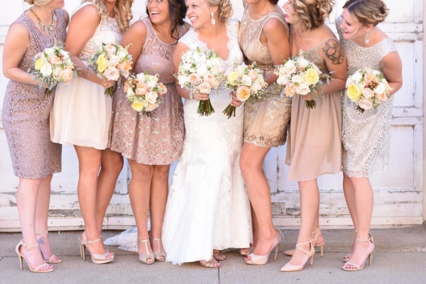 A Gold + Blush Modern Romance Iowa Wedding