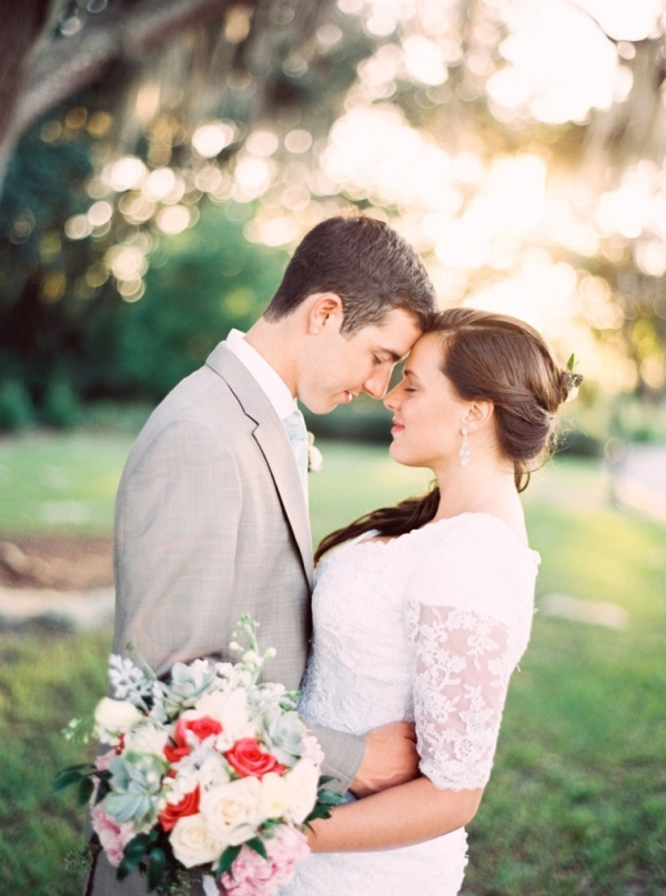 Eclectic Mint and Pink Garden Wedding