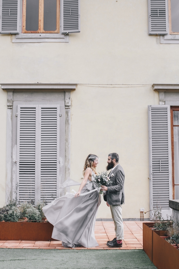 Pearl Gray Florence Winter Wedding Style