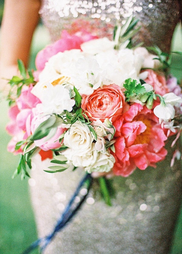 Summer Sparkle with Peonies and Sequins