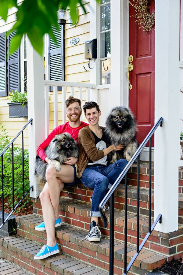 An Adorable At-Home Engagement Session with Dogs