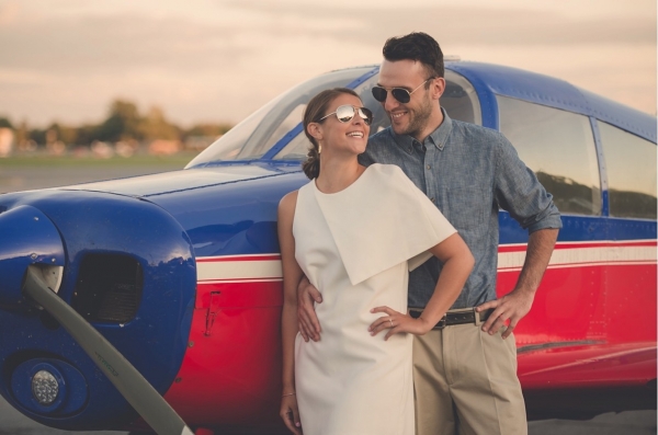 A Vintage Airplane Engagement Shoot