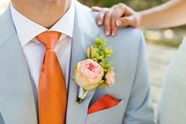 A Teal + Orange Classy Malibu Beach Wedding