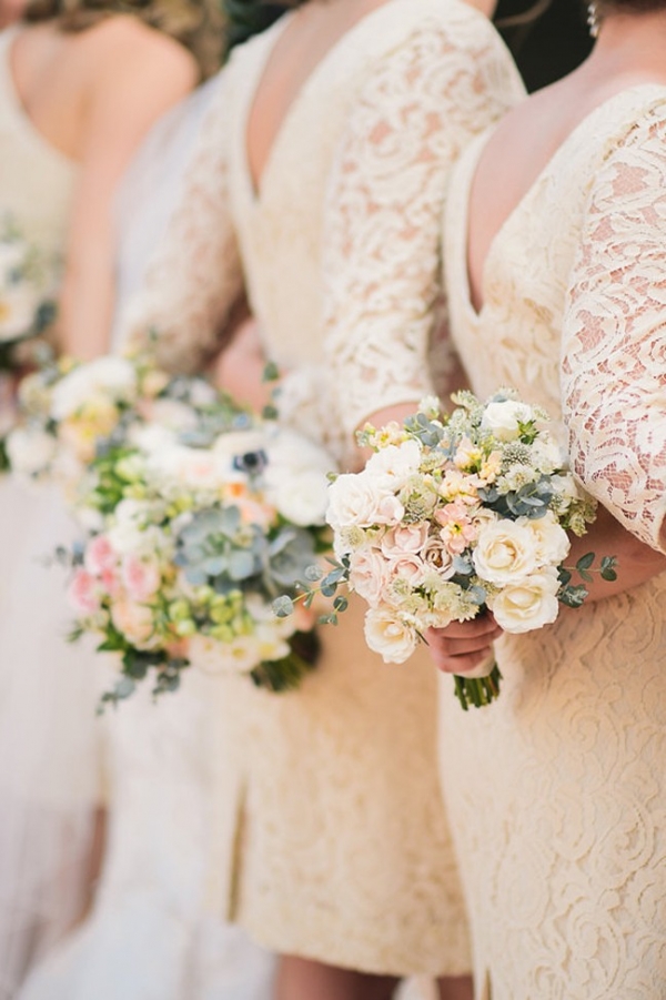 Lovely Ivory, Gold, & Gray Manor Wedding