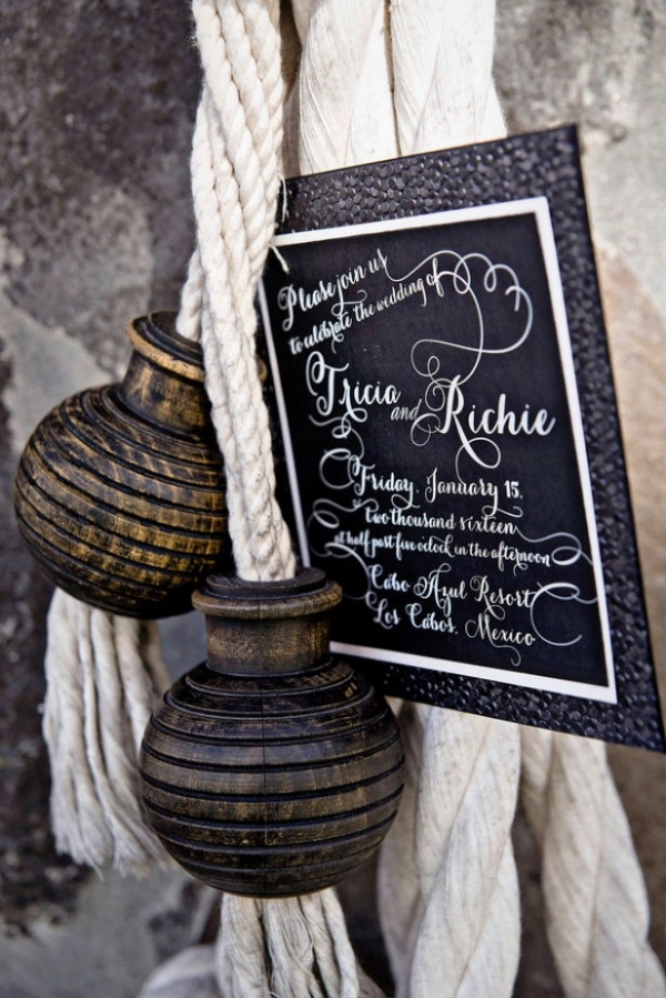 Modern Black Wedding at Cabo Azul Resort