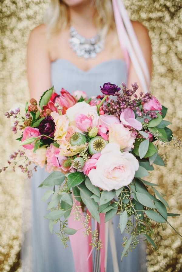 Romantic Mountain Wedding Shoot in Lilac Gray