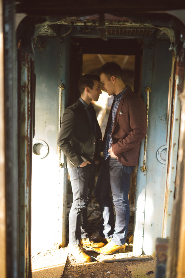 Abandoned Train Station Engagement Shoot