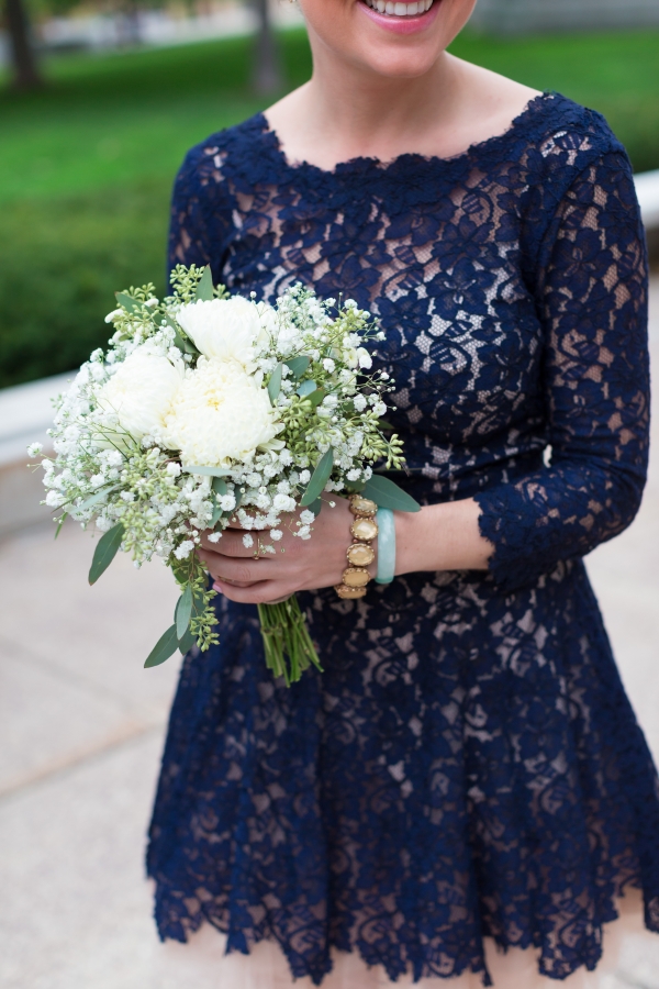 Navy Blue & Gold Lakeside Wedding