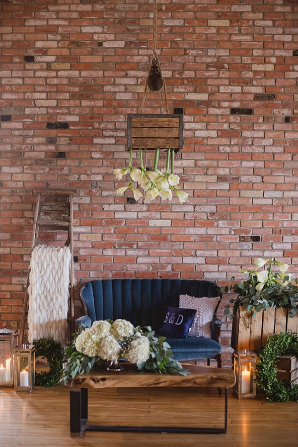 Romantic Loft Wedding With Suspended Florals