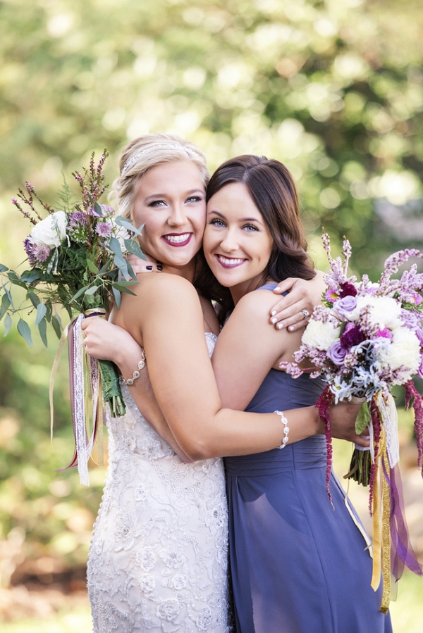 Purple & Gold Rustic Chic Wedding