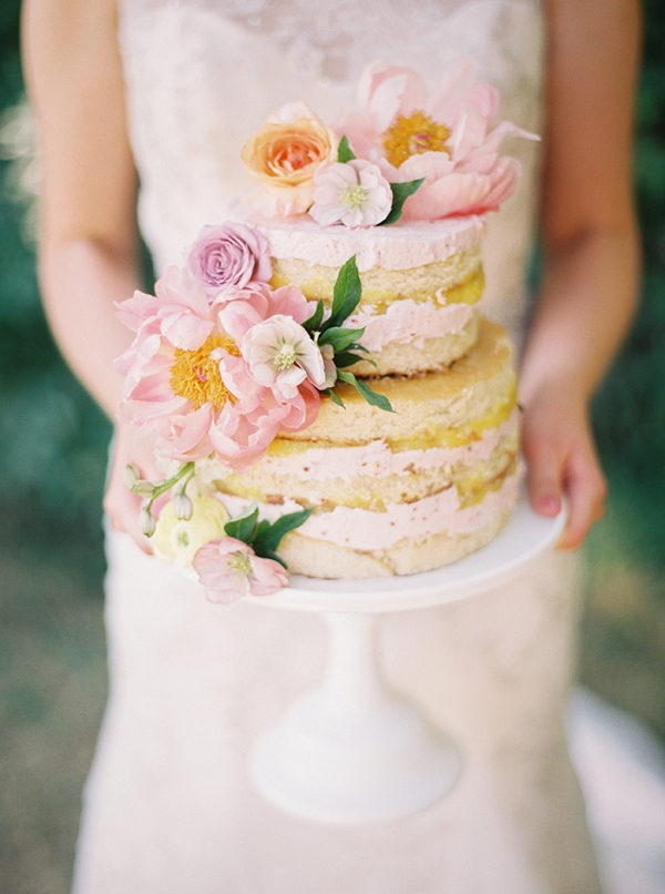 Pastel Watercolor Garden Wedding Shoot