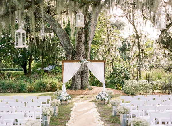 Light Blue and Tan Rustic Barn Florida Wedding