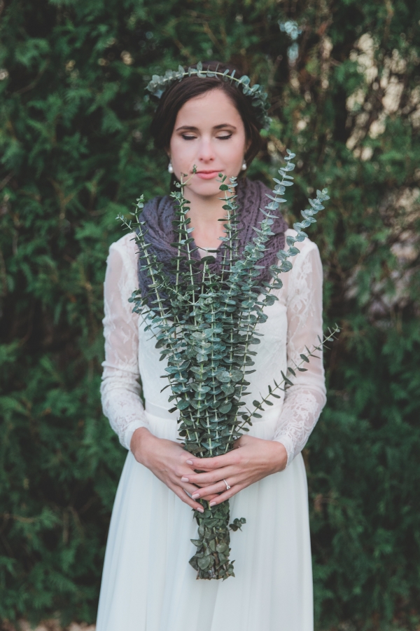 Elegant Eucalyptus Bridal Portraits