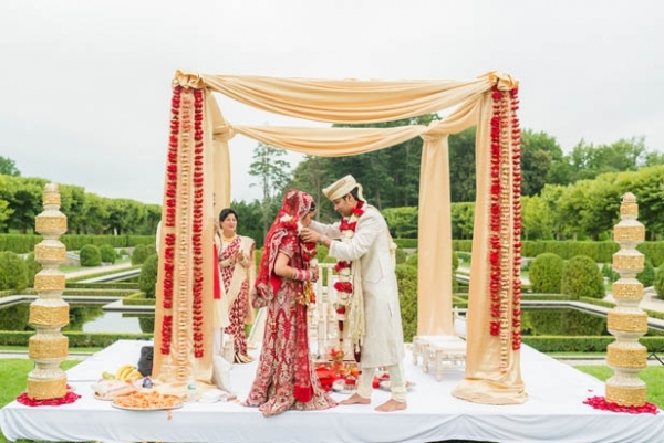 Stunning Teal Indian Wedding at Oheka Castle