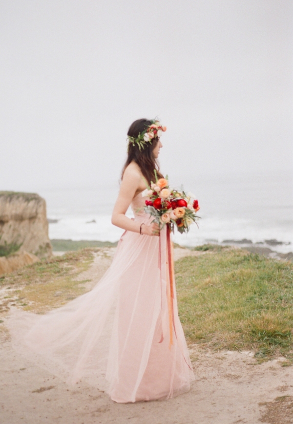 Foggy Half Moon Bay Bridal Style