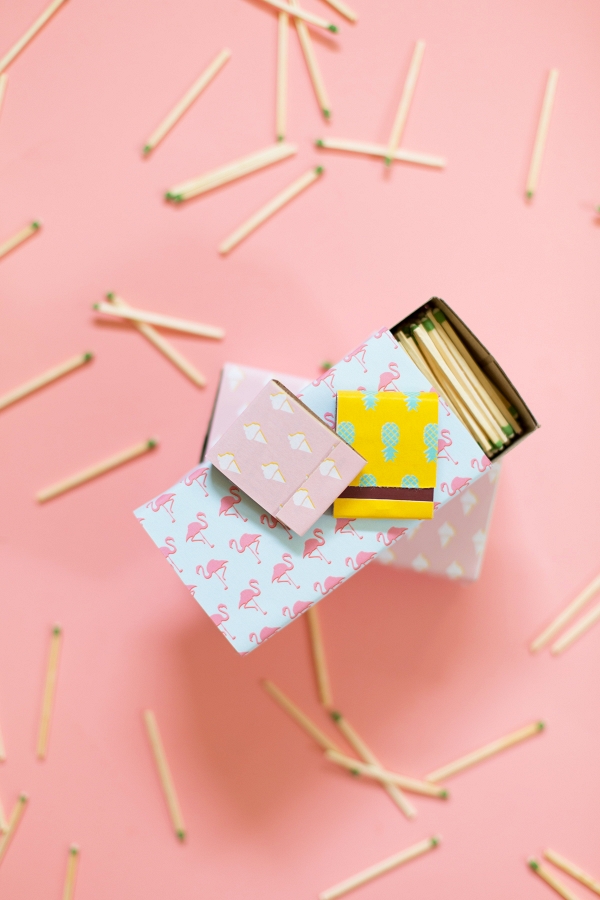 DIY Matchbooks and Boxes with Fun Summer Prints