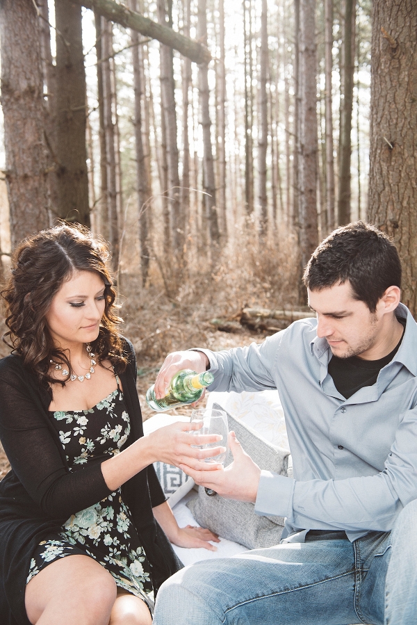 Romantic Styled Engagement Shoot in the Forest