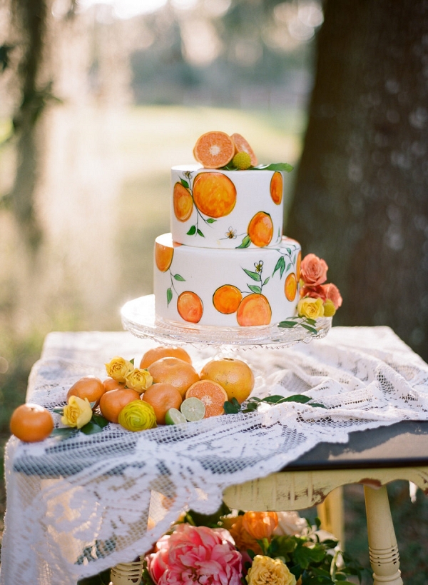 Citrus Inspired Vintage Styled Florida Wedding