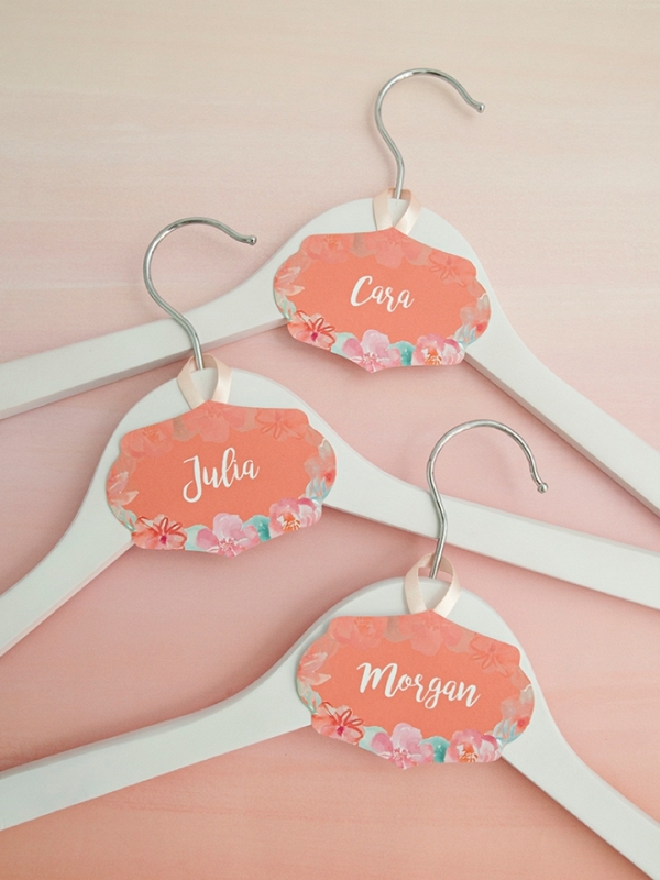 DIY Edit + Print Bridal Party Hanger Tags