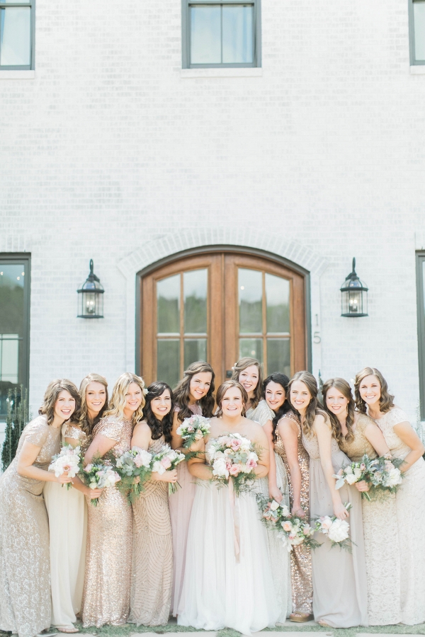 GOLD, NEUTRALS AND PINK SPRINGTIME WEDDING