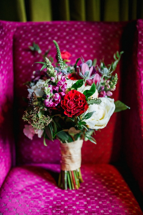 Navy, Silver and Merlot Red Contemporary Wedding