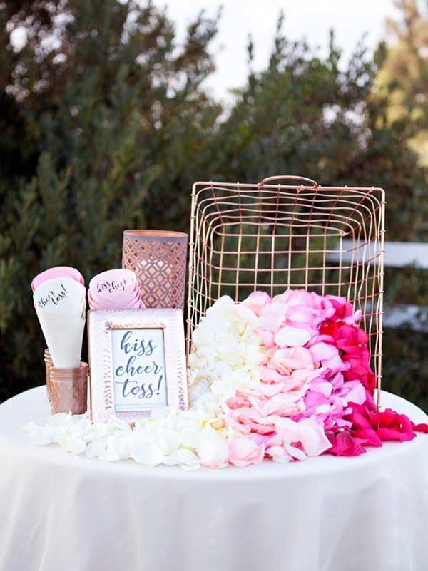 DIY Ceremony Petal Toss Bar